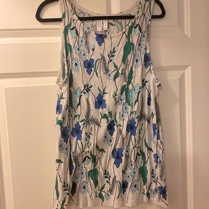 Anthropologie Floral Tank Top